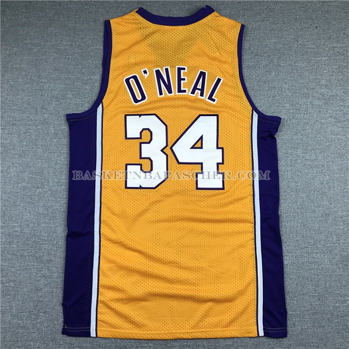 Maillot Los Angeles Lakers Shaquille O'neal Mitchell & Ness 1999-00 Jaune